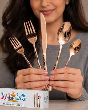 manishaware Pack of 5 Floral Design Cutlery Sets-picture-39
